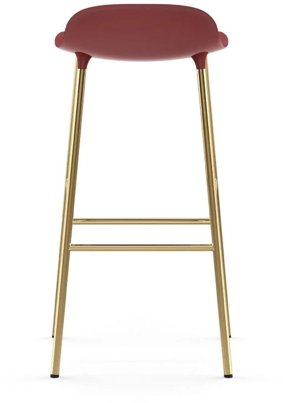 Tabouret de bar en laiton et pp rouge 75 cm Form - Normann Copenhagen