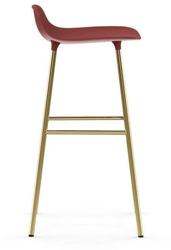 Tabouret de bar en laiton et pp rouge 75 cm Form - Normann Copenhagen