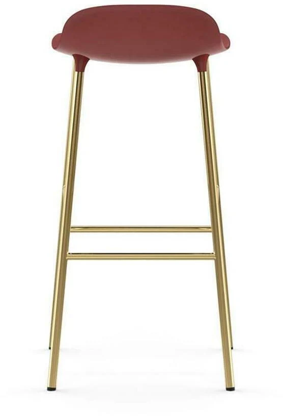 Tabouret de bar en laiton et pp rouge 75 cm Form - Normann Copenhagen