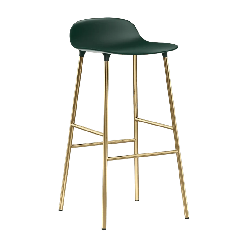 Tabouret de bar en laiton et pp vert 75 cm Form - Normann Copenhagen