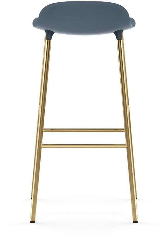 Tabouret de bar en laiton et pp bleu 75 cm Form - Normann Copenhagen