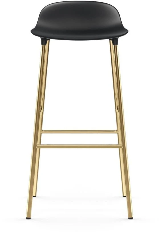 Tabouret de bar en laiton et pp noir 75 cm Form - Normann Copenhagen