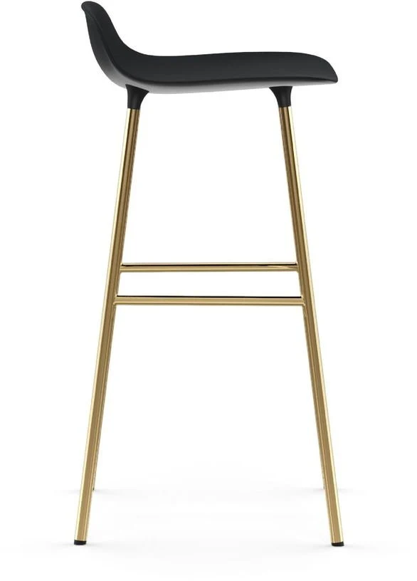 Tabouret de bar en laiton et pp noir 75 cm Form - Normann Copenhagen