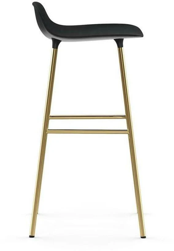 Tabouret de bar en laiton et pp noir 75 cm Form - Normann Copenhagen