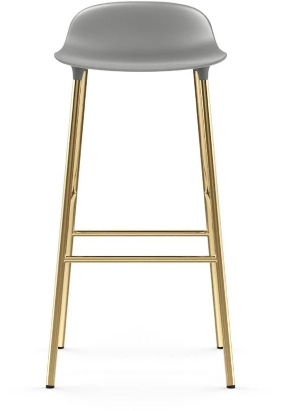 Tabouret de bar en laiton et pp gris 75 cm Form - Normann Copenhagen