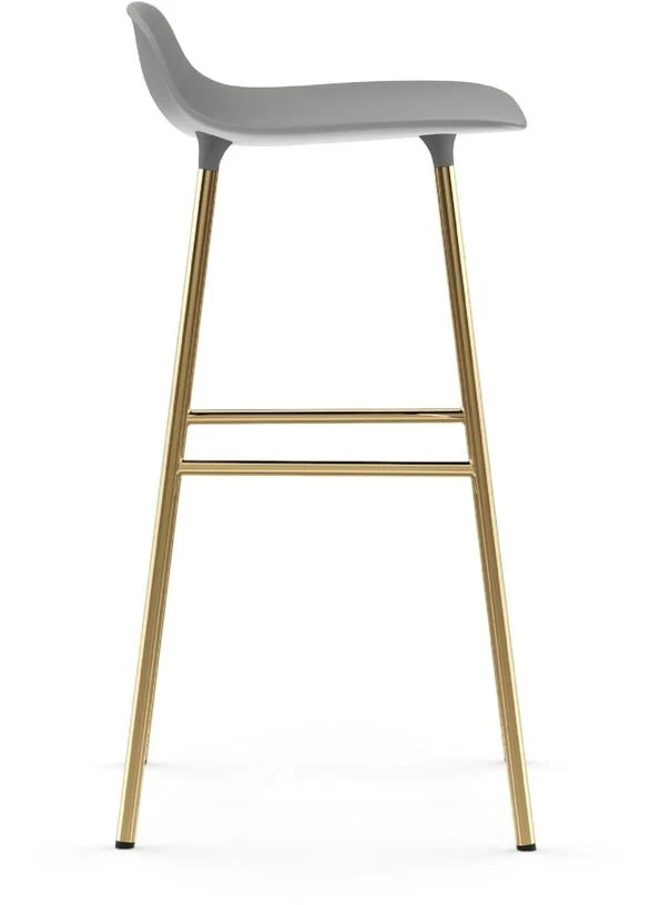 Tabouret de bar en laiton et pp gris 75 cm Form - Normann Copenhagen
