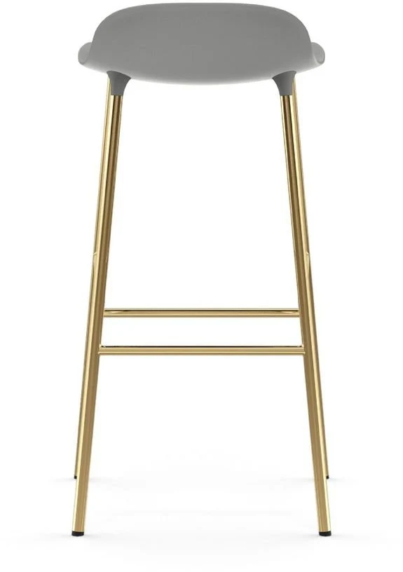 Tabouret de bar en laiton et pp gris 75 cm Form - Normann Copenhagen