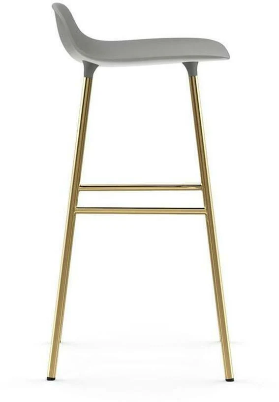 Tabouret de bar en laiton et pp gris 75 cm Form - Normann Copenhagen