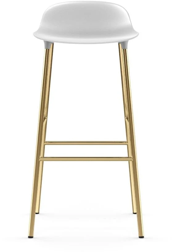 Tabouret de bar en laiton et pp blanc 75 cm Form - Normann Copenhagen