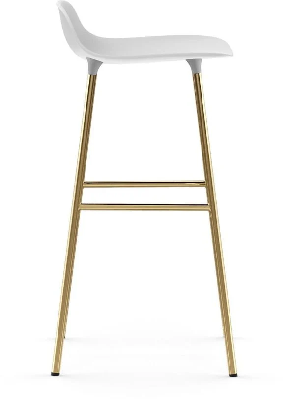 Tabouret de bar en laiton et pp blanc 75 cm Form - Normann Copenhagen