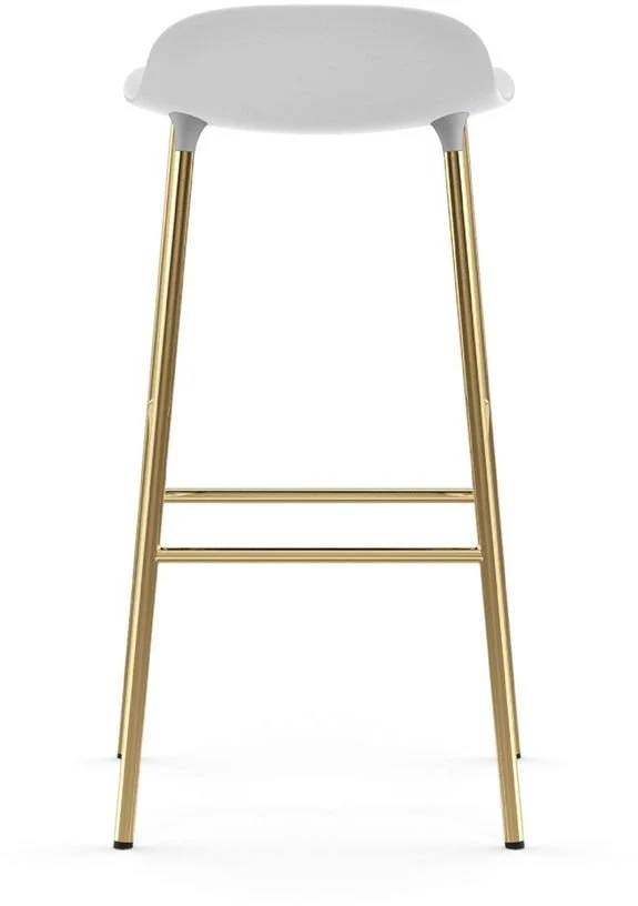 Tabouret de bar en laiton et pp blanc 75 cm Form - Normann Copenhagen
