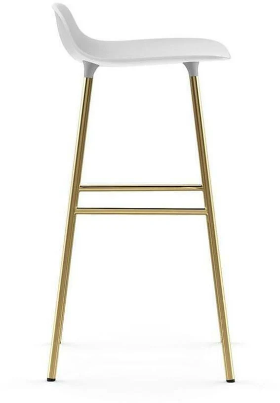 Tabouret de bar en laiton et pp blanc 75 cm Form - Normann Copenhagen