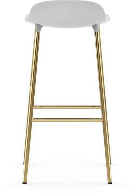 Tabouret de bar en laiton et pp blanc 75 cm Form - Normann Copenhagen