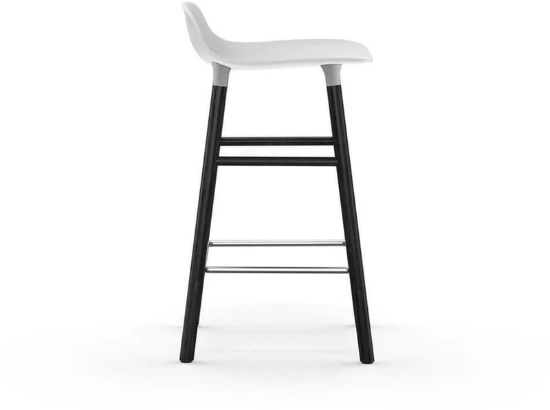 Tabouret de bar en bois noir et pp blanc 65 cm Form - Normann Copenhagen