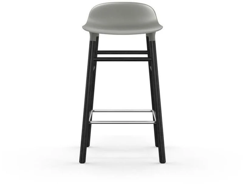 Tabouret de bar en bois noir et pp gris 65 cm Form - Normann Copenhagen