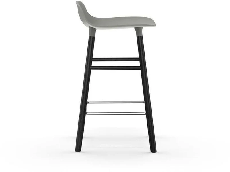 Tabouret de bar en bois noir et pp gris 65 cm Form - Normann Copenhagen