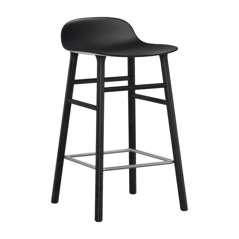 Tabouret de bar en bois noir et pp noir 65 cm Form - Normann Copenhagen
