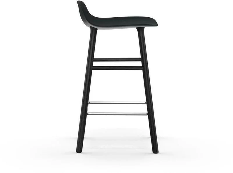 Tabouret de bar en bois noir et pp noir 65 cm Form - Normann Copenhagen