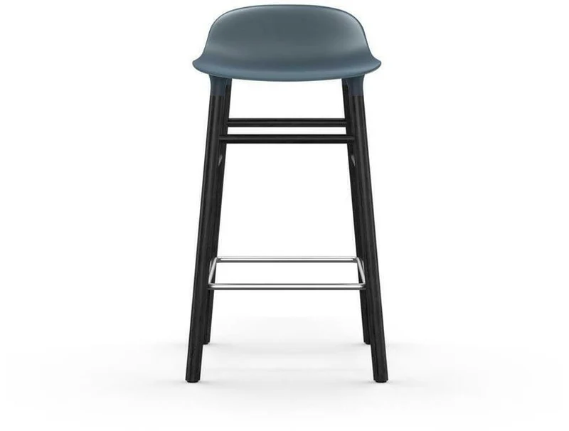 Tabouret de bar en bois noir et pp bleu 65 cm Form - Normann Copenhagen