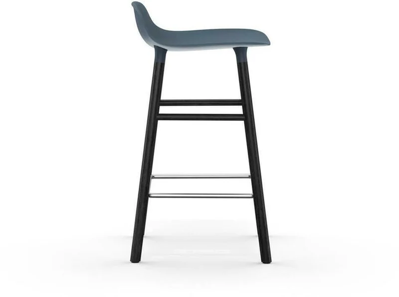 Tabouret de bar en bois noir et pp bleu 65 cm Form - Normann Copenhagen