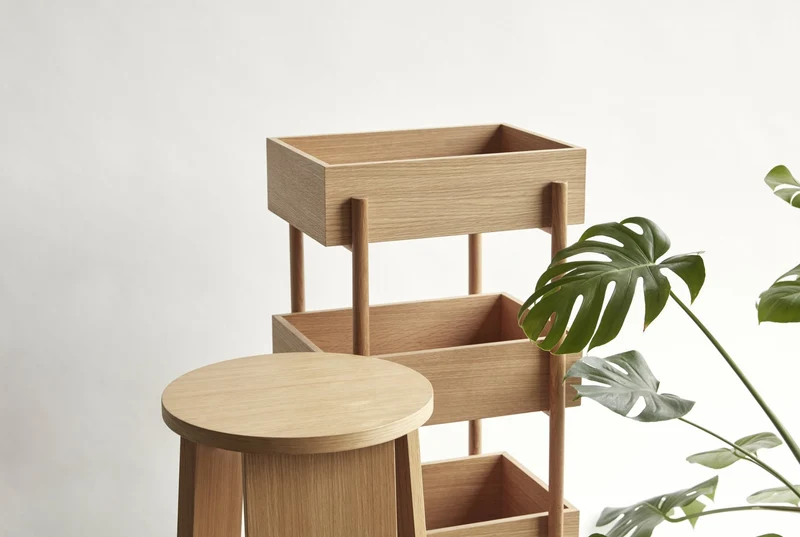 Tabouret en bois de chêne - Hübsch