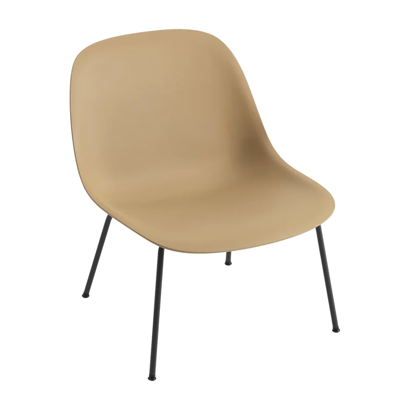 Chaise lounge ocre piétement tubes Fiber - Muuto