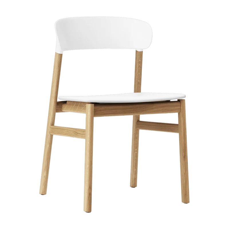 Chaise en chêne et polypropylène blanc Herit blanc - Normann Copenhagen