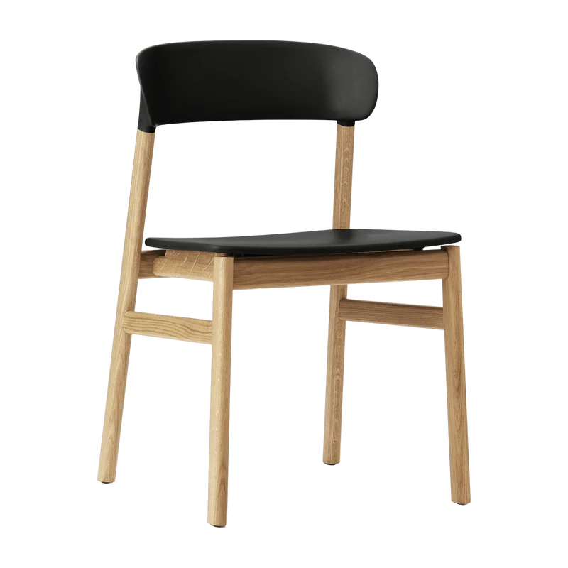 Chaise en chêne et polypropylène noir Herit noir - Normann Copenhagen