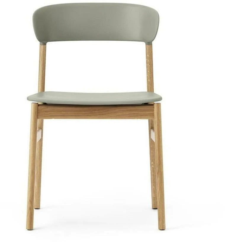 Chaise en chêne et polypropylène vert Herit Dusty vert - Normann Copenhagen