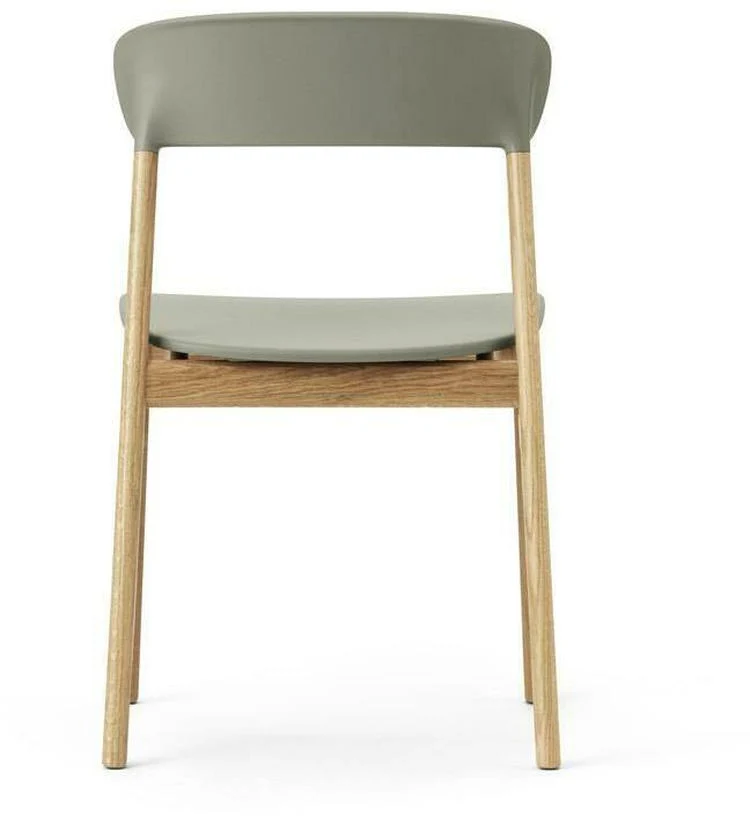 Chaise en chêne et polypropylène vert Herit Dusty vert - Normann Copenhagen