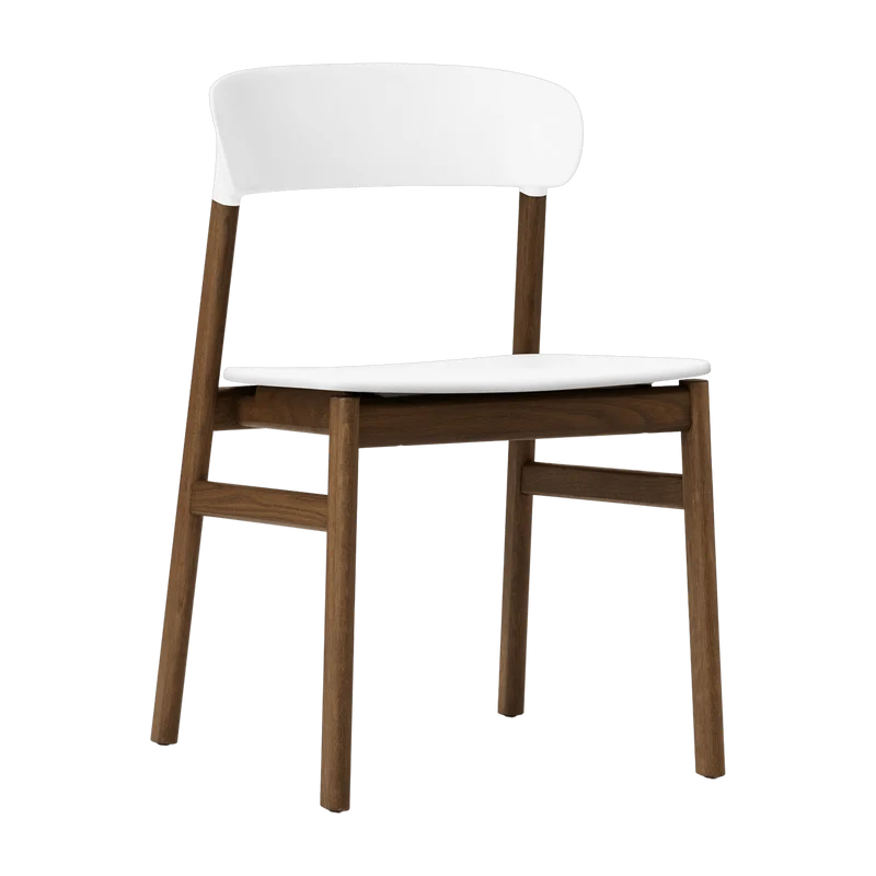 Chaise en chêne teinté et polypropylène blanc Herit blanc - Normann Copenhagen
