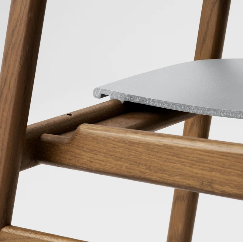 Chaise en chêne teinté et polypropylène gris Herit Grey - Normann Copenhagen