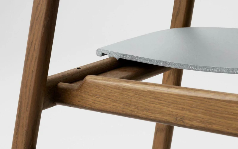 Chaise en chêne teinté et polypropylène gris Herit Grey - Normann Copenhagen