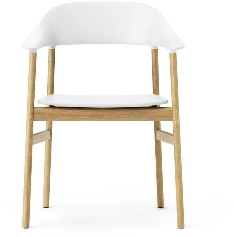Chaise avec accoudoirs en chêne et polypropylene blanc Herit blanc - Normann Copenhagen