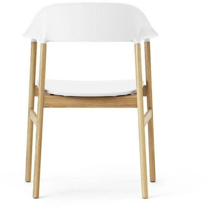 Chaise avec accoudoirs en chêne et polypropylene blanc Herit blanc - Normann Copenhagen