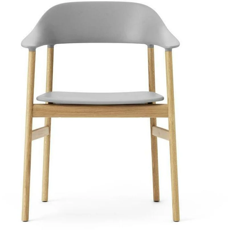 Chaise avec accoudoirs en chêne et polypropylene gris Herit Grey - Normann Copenhagen