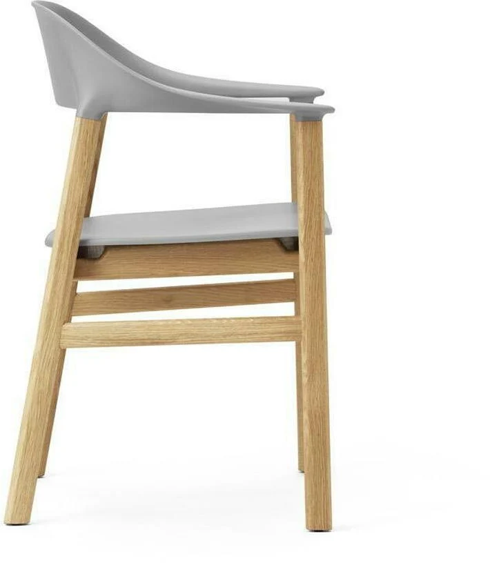 Chaise avec accoudoirs en chêne et polypropylene gris Herit Grey - Normann Copenhagen