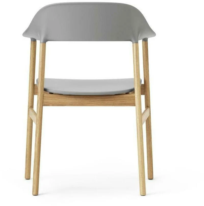 Chaise avec accoudoirs en chêne et polypropylene gris Herit Grey - Normann Copenhagen