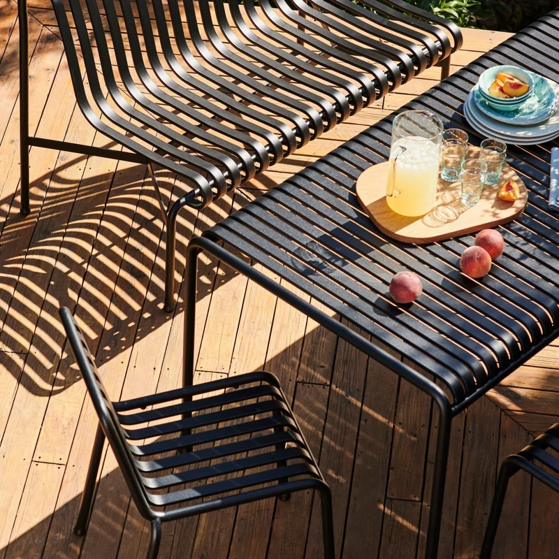 Chaise de jardin en métal anthracite Palissade - HAY
