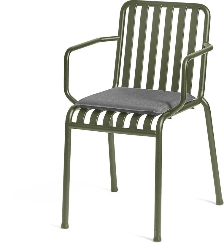 Chaise de jardin avec accoudoir en métal olive Palissade - HAY