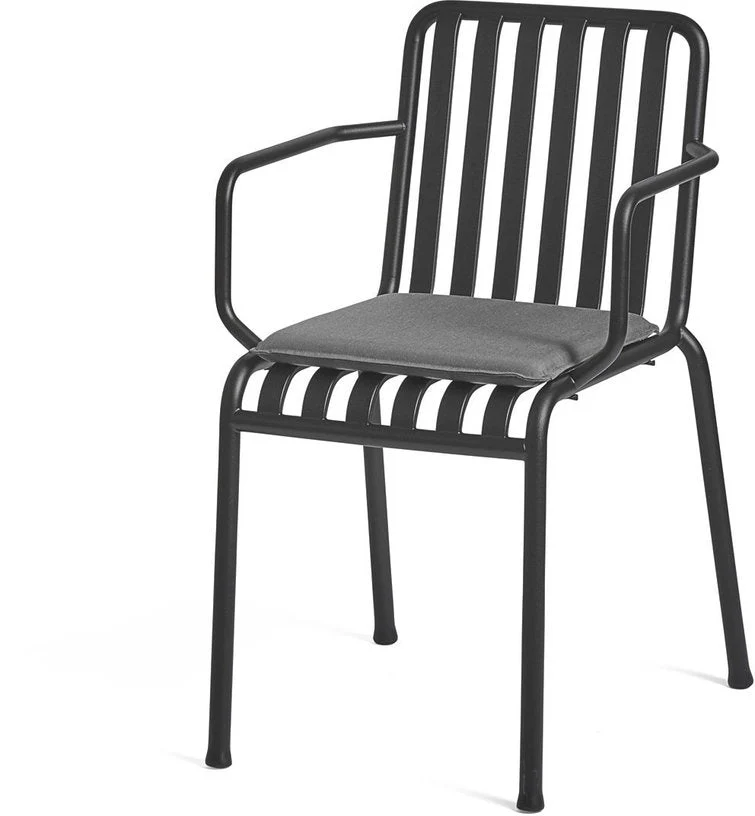 Chaise de jardin avec accoudoir en métal anthracite Palissade - HAY