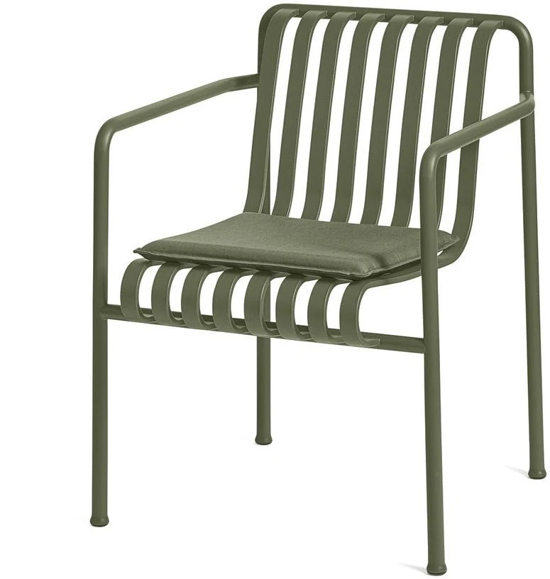 Fauteuil de jardin avec accoudoir en métal olive Palissade - HAY