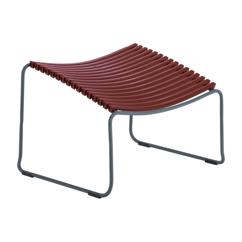 Repose-pieds en métal et plastique rouge Paprika CLICK - Houe