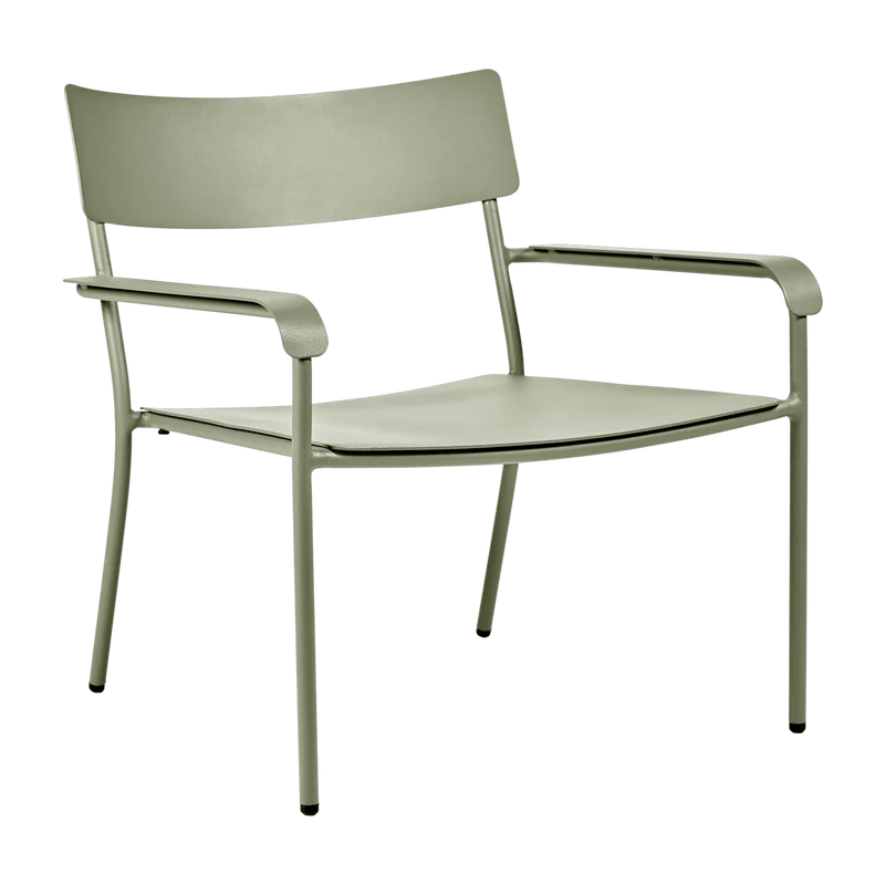 Fauteuil bas en aluminium avec accoudoirs vert August - Serax