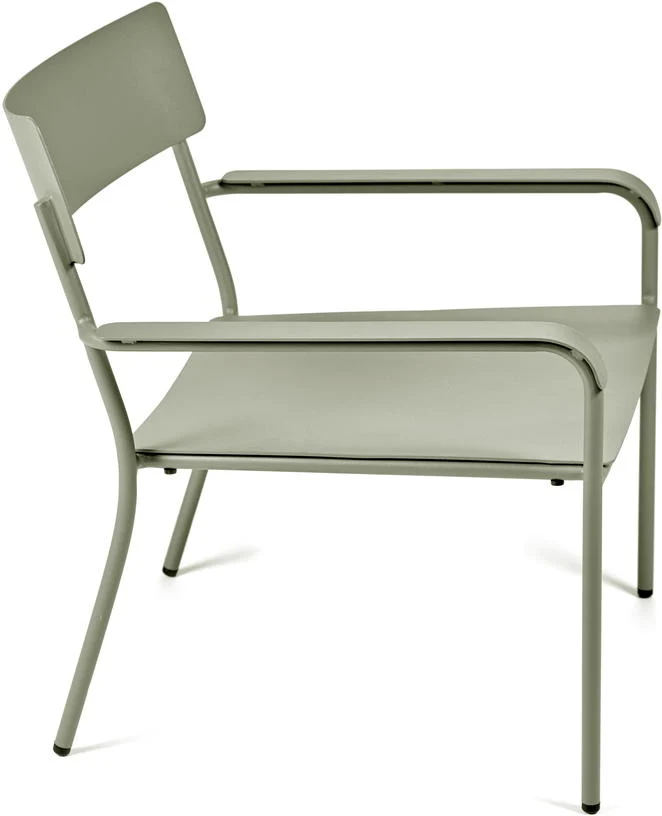 Fauteuil bas en aluminium avec accoudoirs vert August - Serax