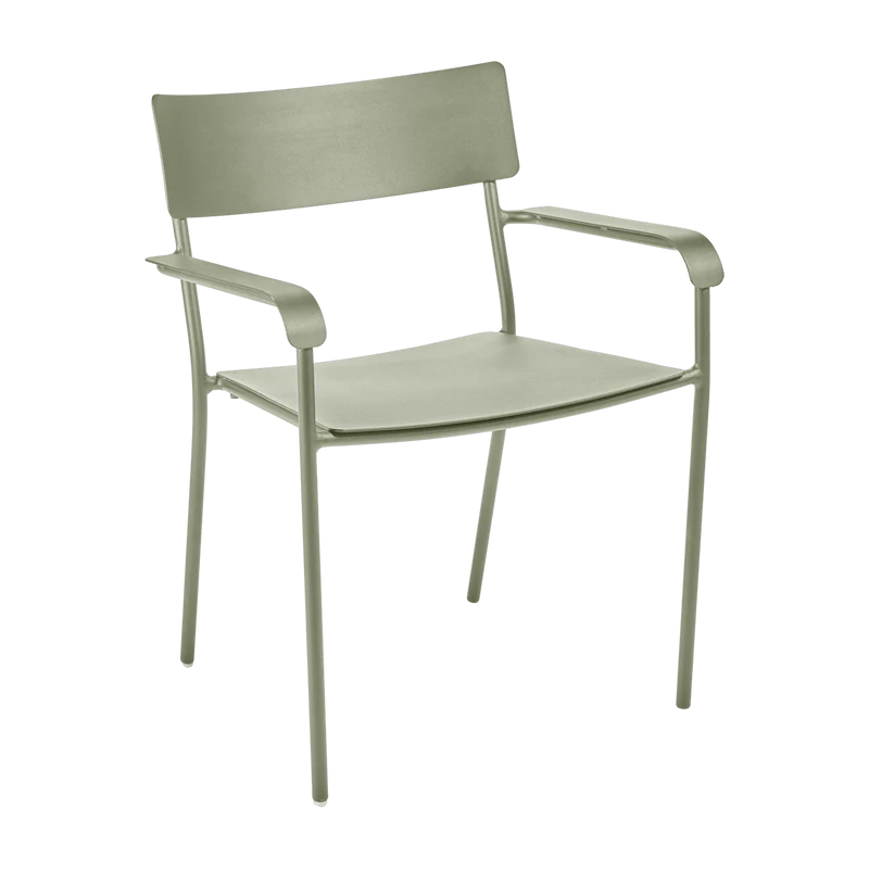 Chaise en aluminium avec accoudoirs vert August - Serax