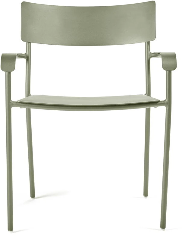 Chaise en aluminium avec accoudoirs vert August - Serax