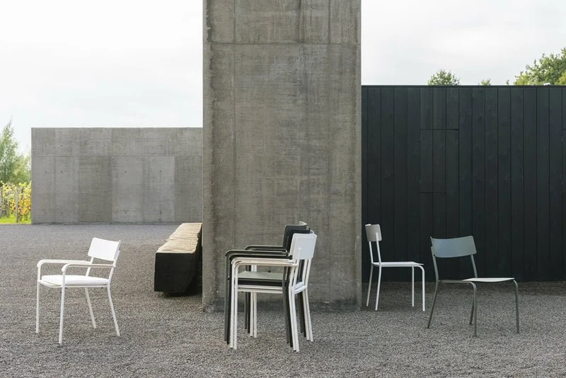 Chaise en aluminium verte August - Serax