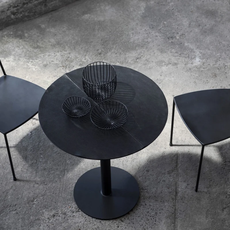 Table de Bistrot noire ronde 70 cm - Serax