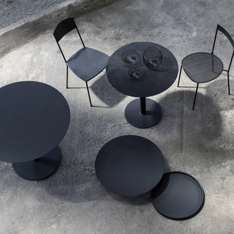 Table de Bistrot noire ronde 70 cm - Serax